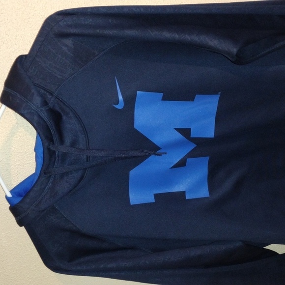 Nike Dri-Fit Women’s Navy Blue University of Michigan hooded sweatshirt XXL - Picture 2 of 6